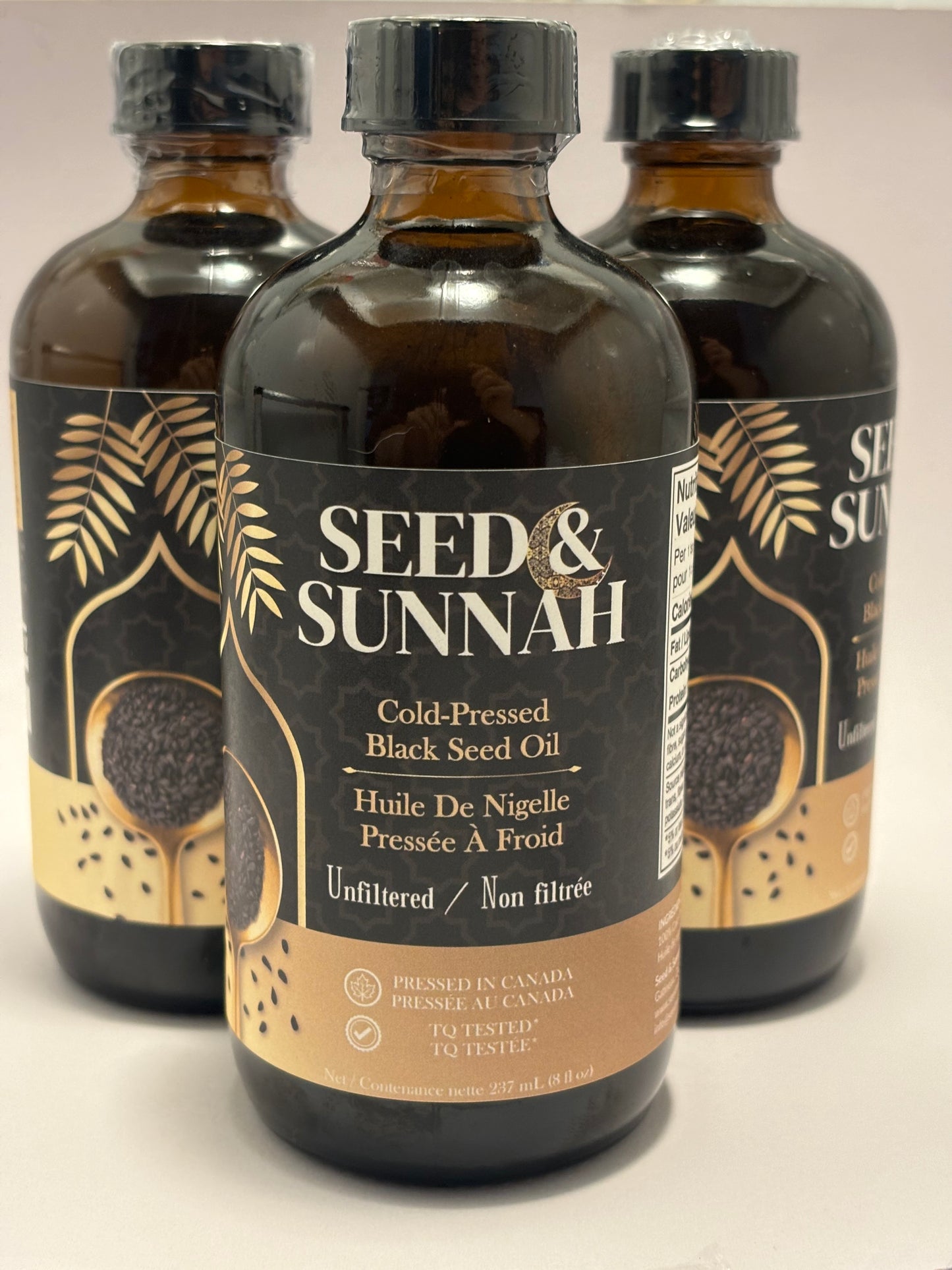 Seed & Sunnah 3-Bottle Bundle – Cold-Pressed Black Seed Oil (Unfiltered, TQ Tested, Pressed in Canada) **FREE SHIPPING**