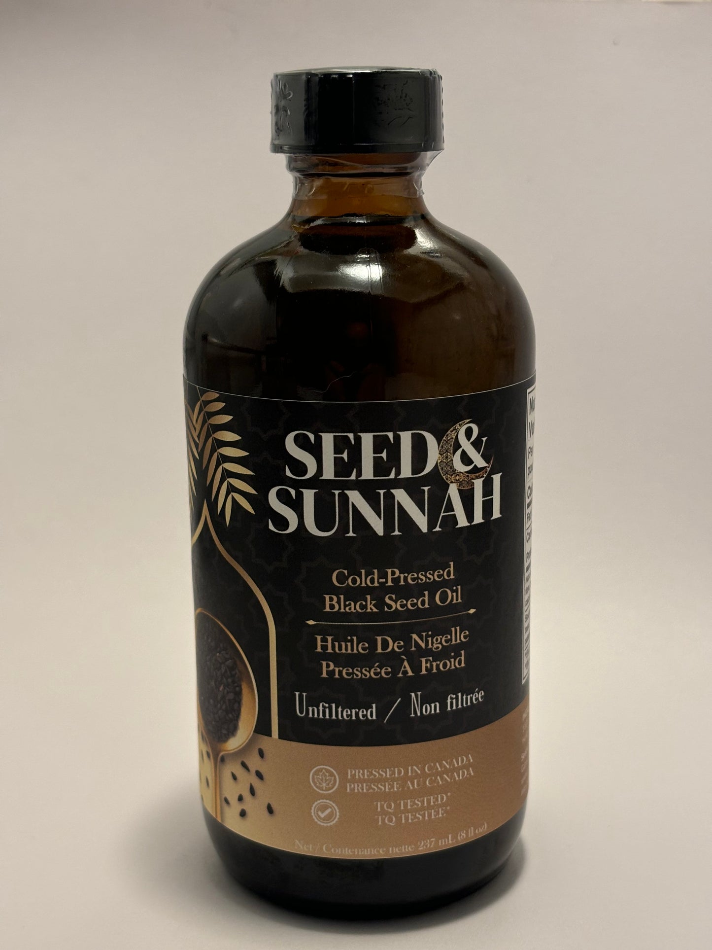 Seed & Sunnah – Cold-Pressed Black Seed Oil (Unfiltered, TQ Tested, Pressed in Canada)